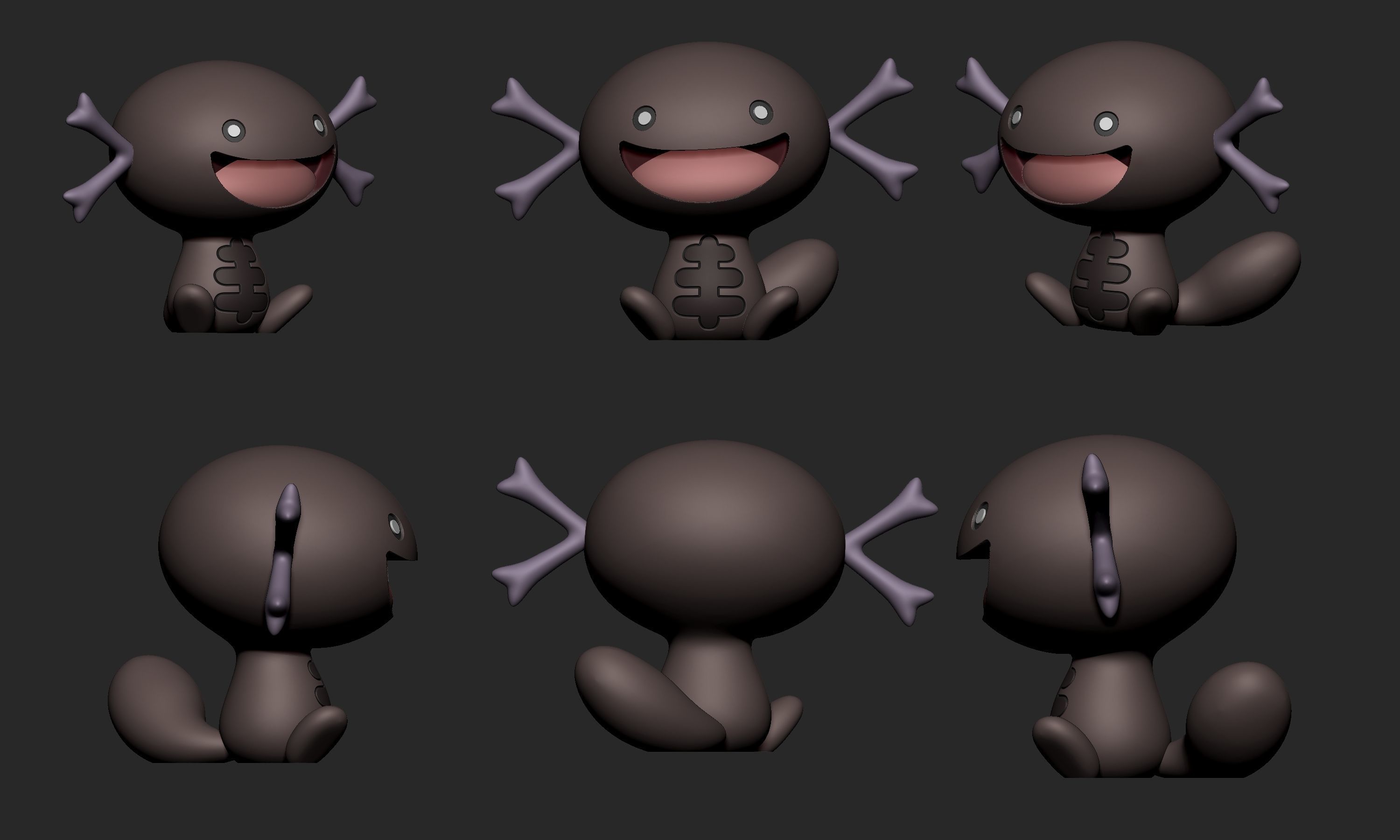 Pokemon - Paldean Wooper and Clodsire  with 2 poses 3D print model_8