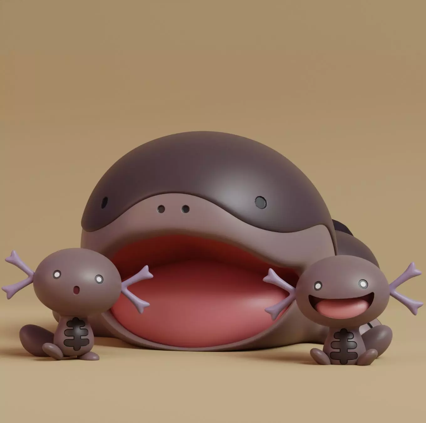 Pokemon - Paldean Wooper and Clodsire  with 2 poses 3D print model_0