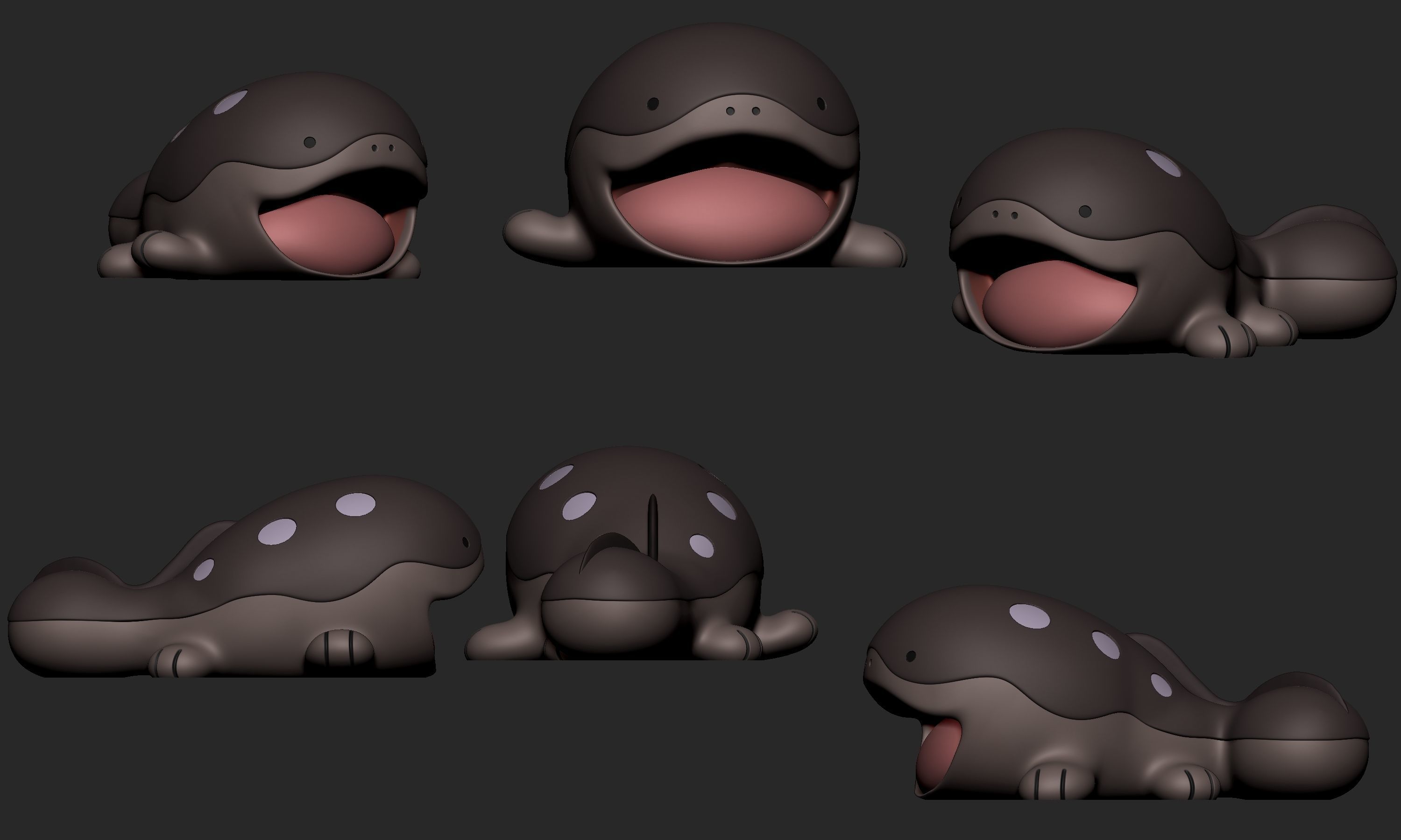 Pokemon - Paldean Wooper and Clodsire  with 2 poses 3D print model_5