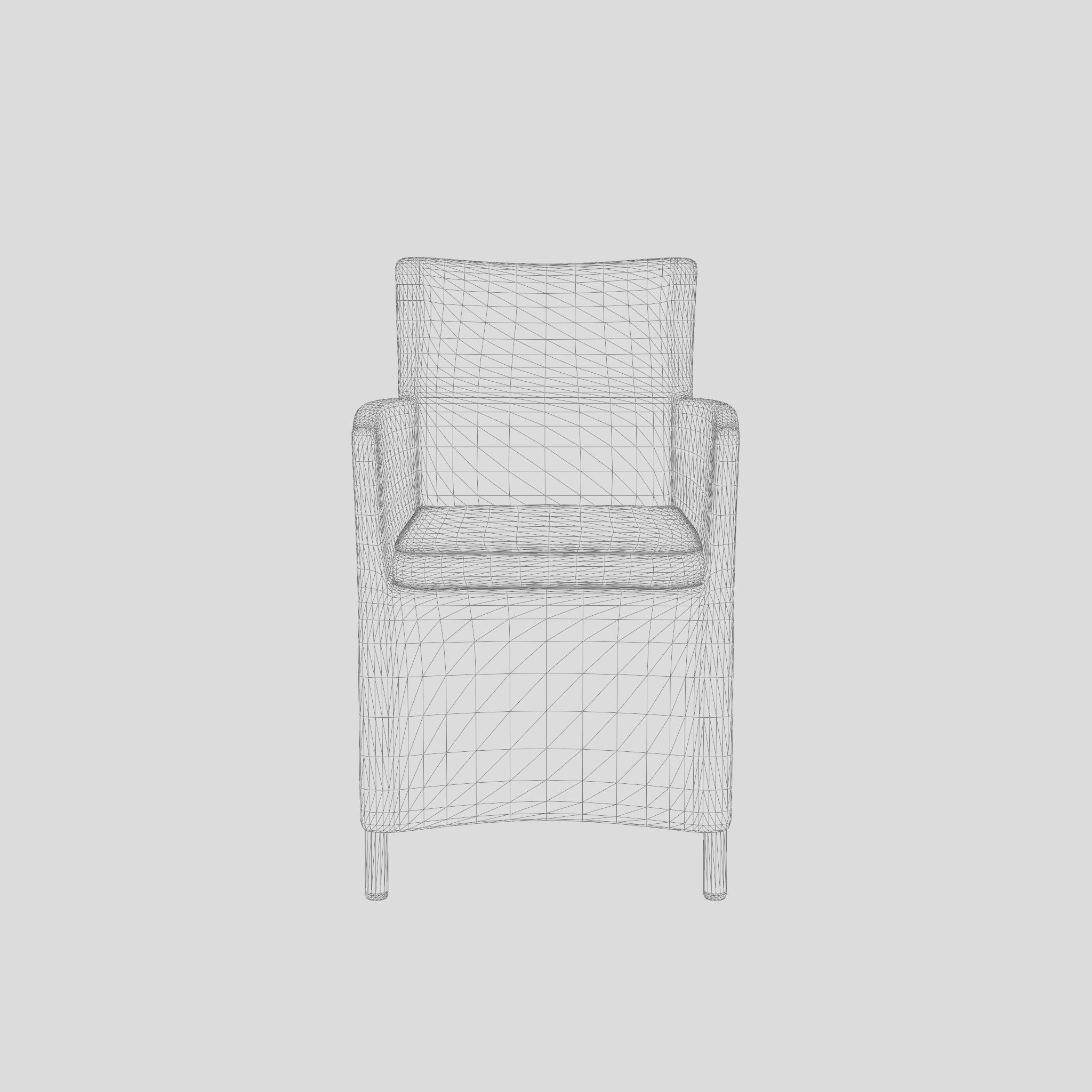 Aruba Chair Incl Cushion 3D Model Low-poly 3D model_7