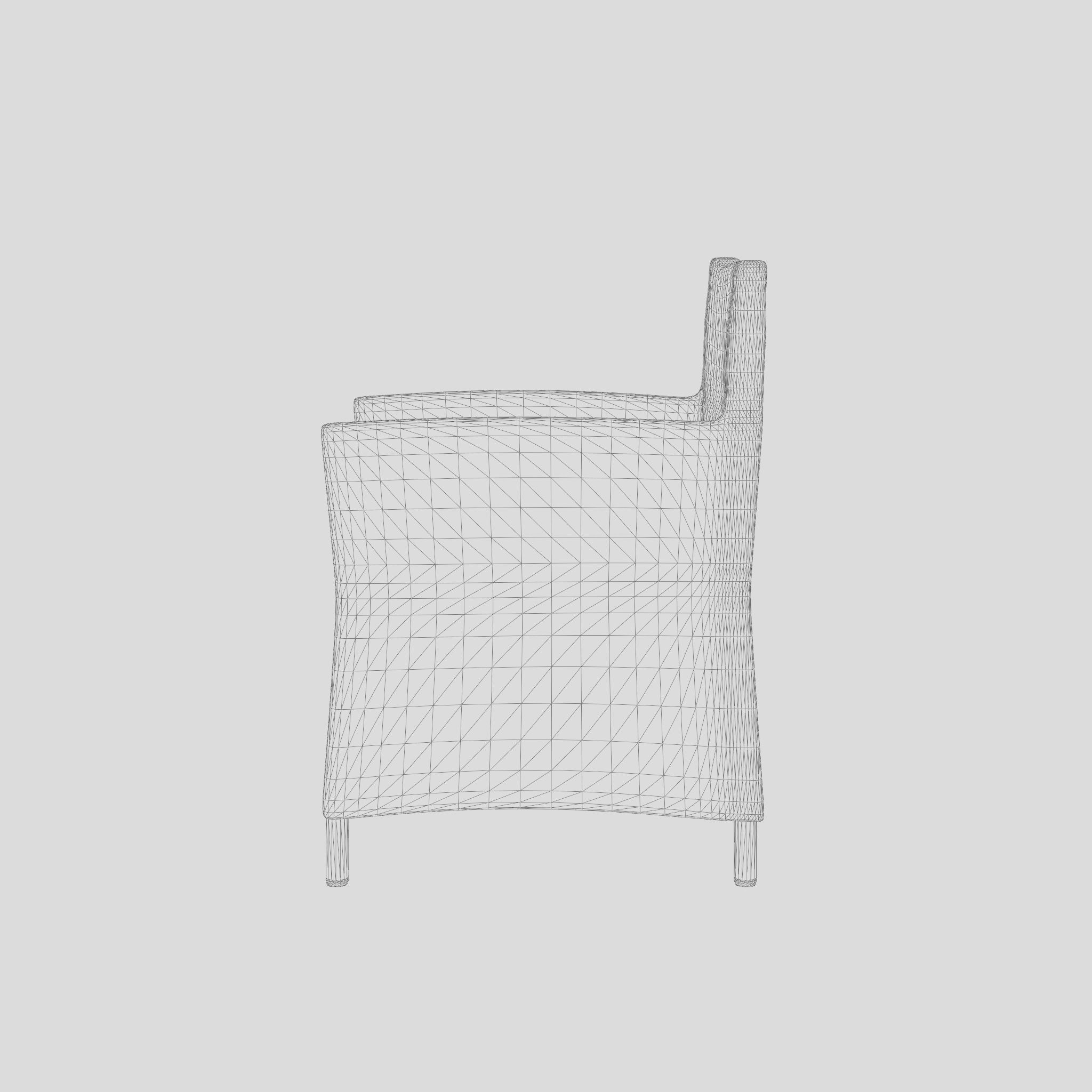Aruba Chair Incl Cushion 3D Model Low-poly 3D model_6