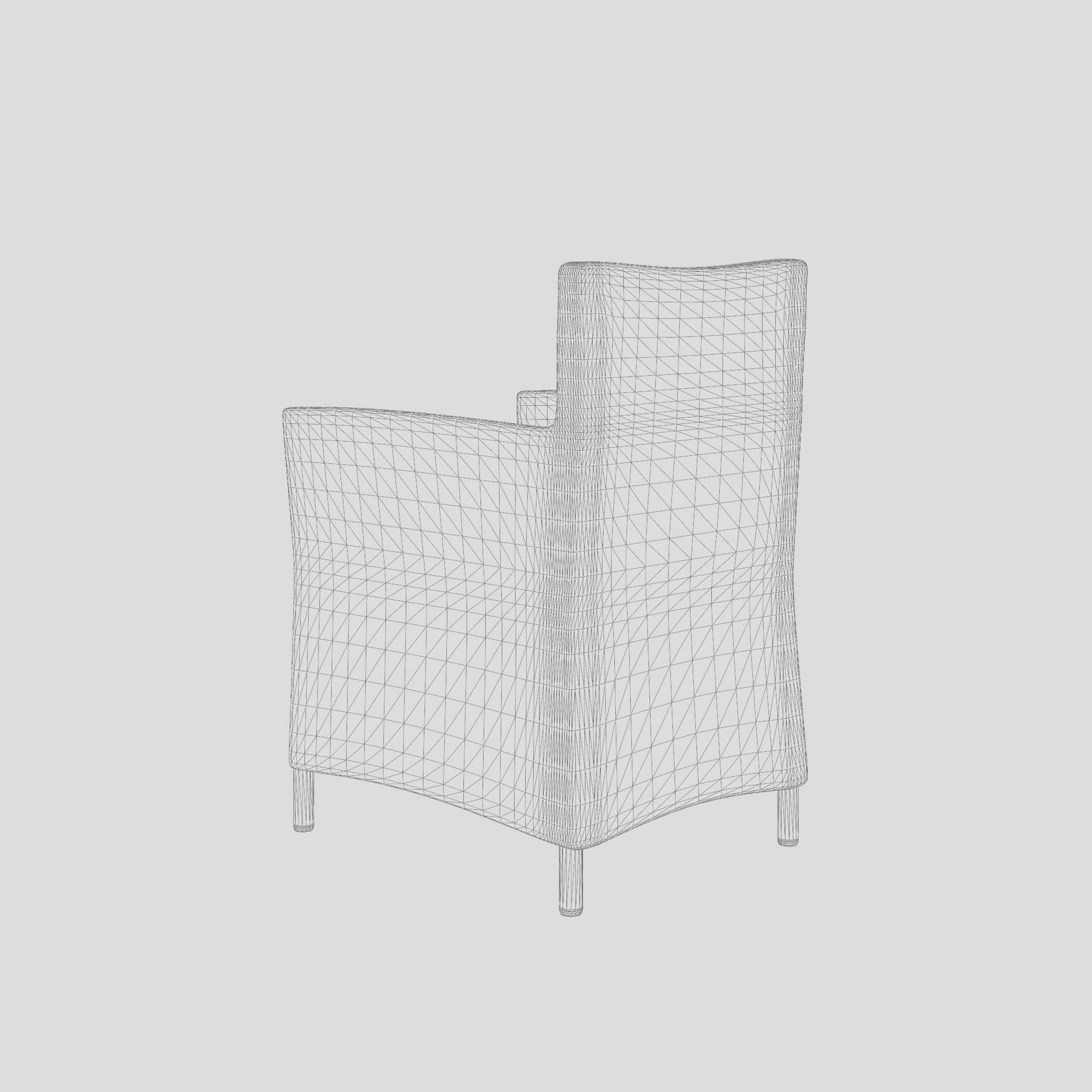 Aruba Chair Incl Cushion 3D Model Low-poly 3D model_5