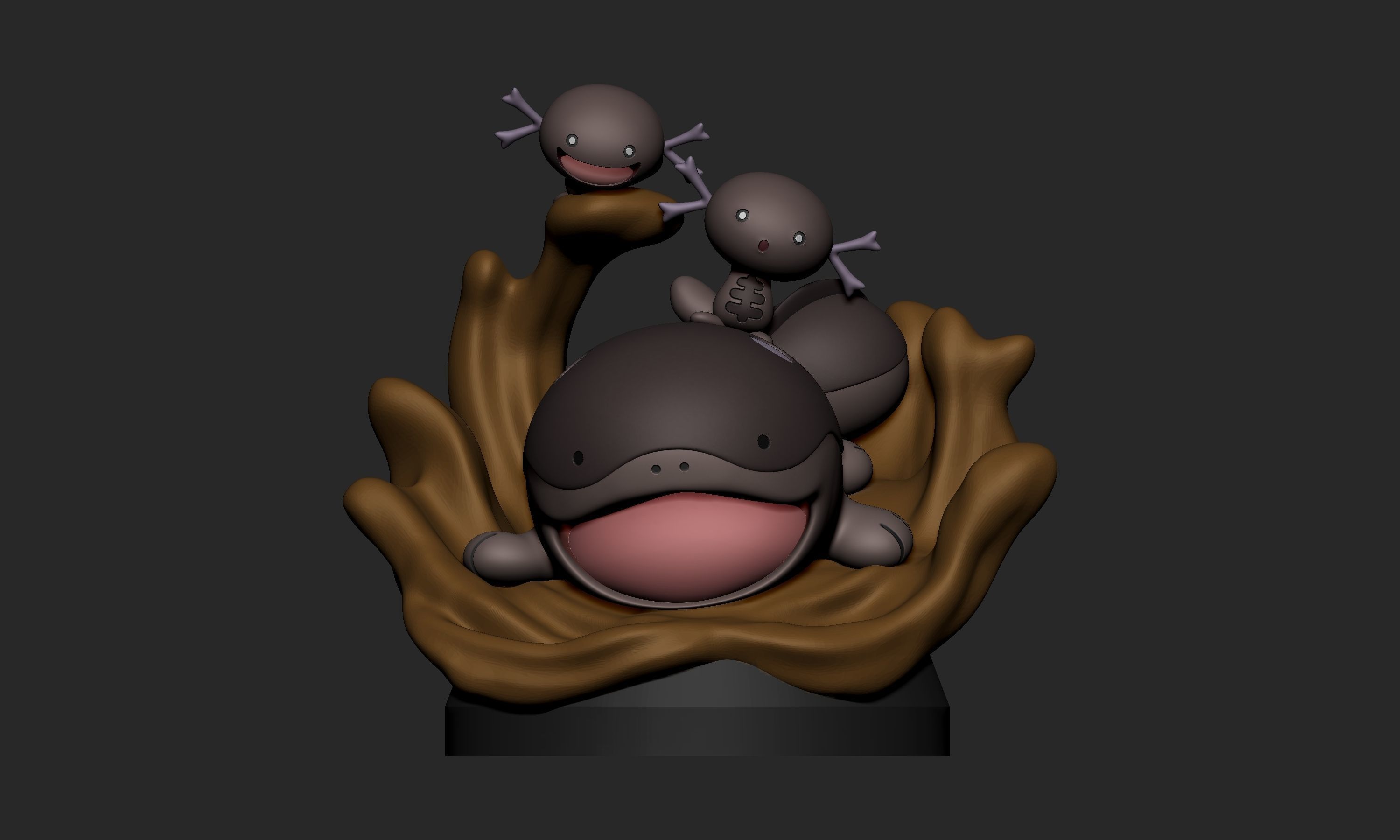 Pokemon - Clodsire Diorama with 2 poses 3D print model_3