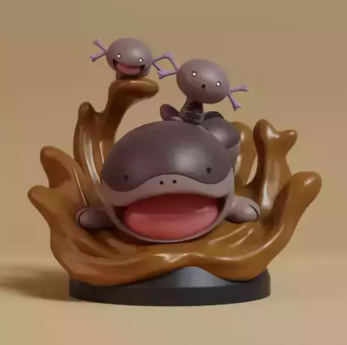 Pokemon - Clodsire Diorama with 2 poses