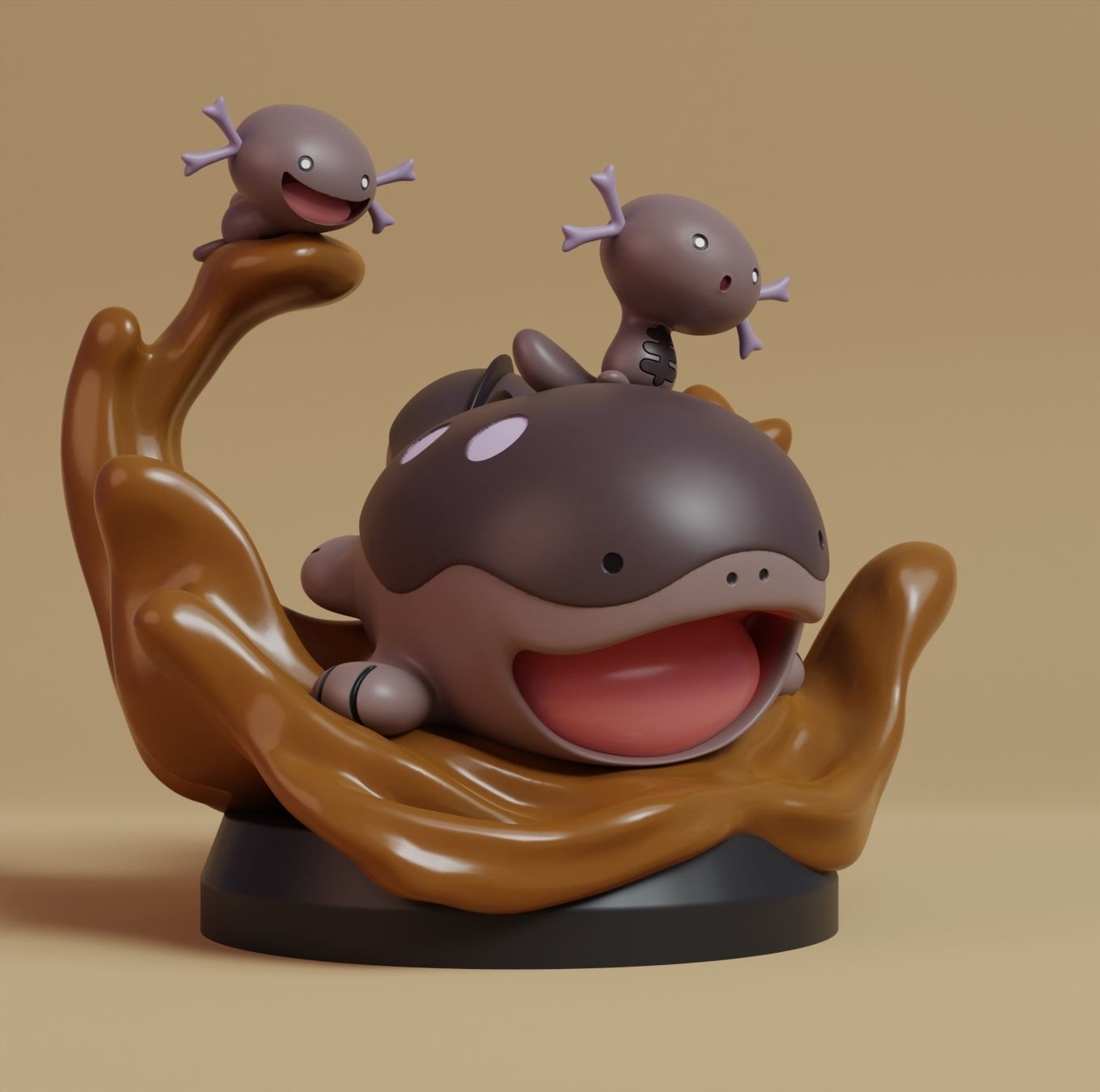Pokemon - Clodsire Diorama with 2 poses 3D print model_2