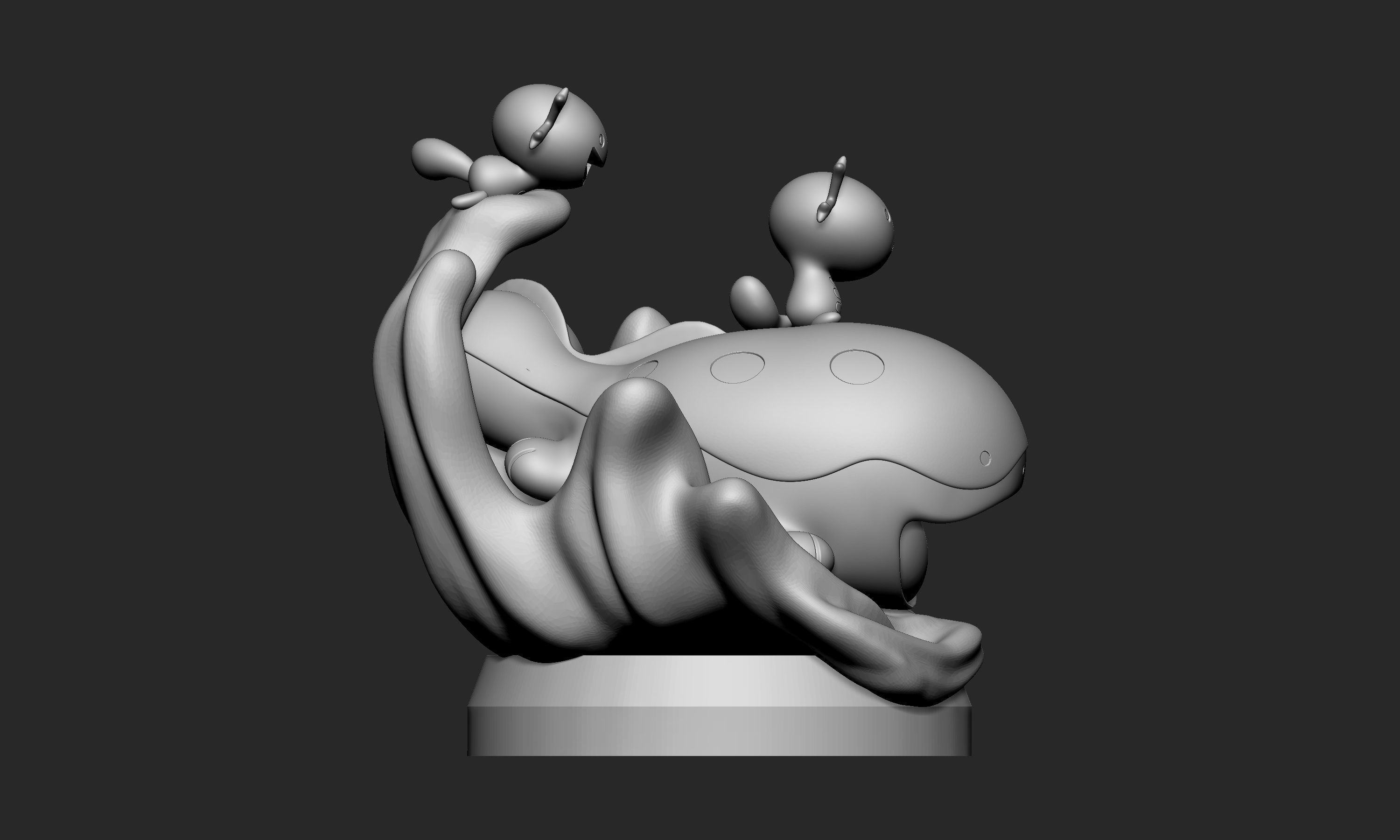 Pokemon - Clodsire Diorama with 2 poses 3D print model_9