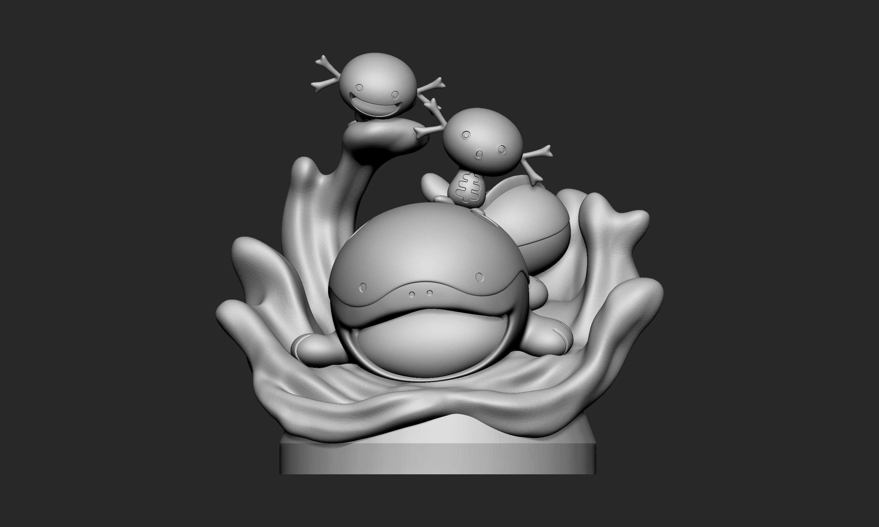 Pokemon - Clodsire Diorama with 2 poses 3D print model_4