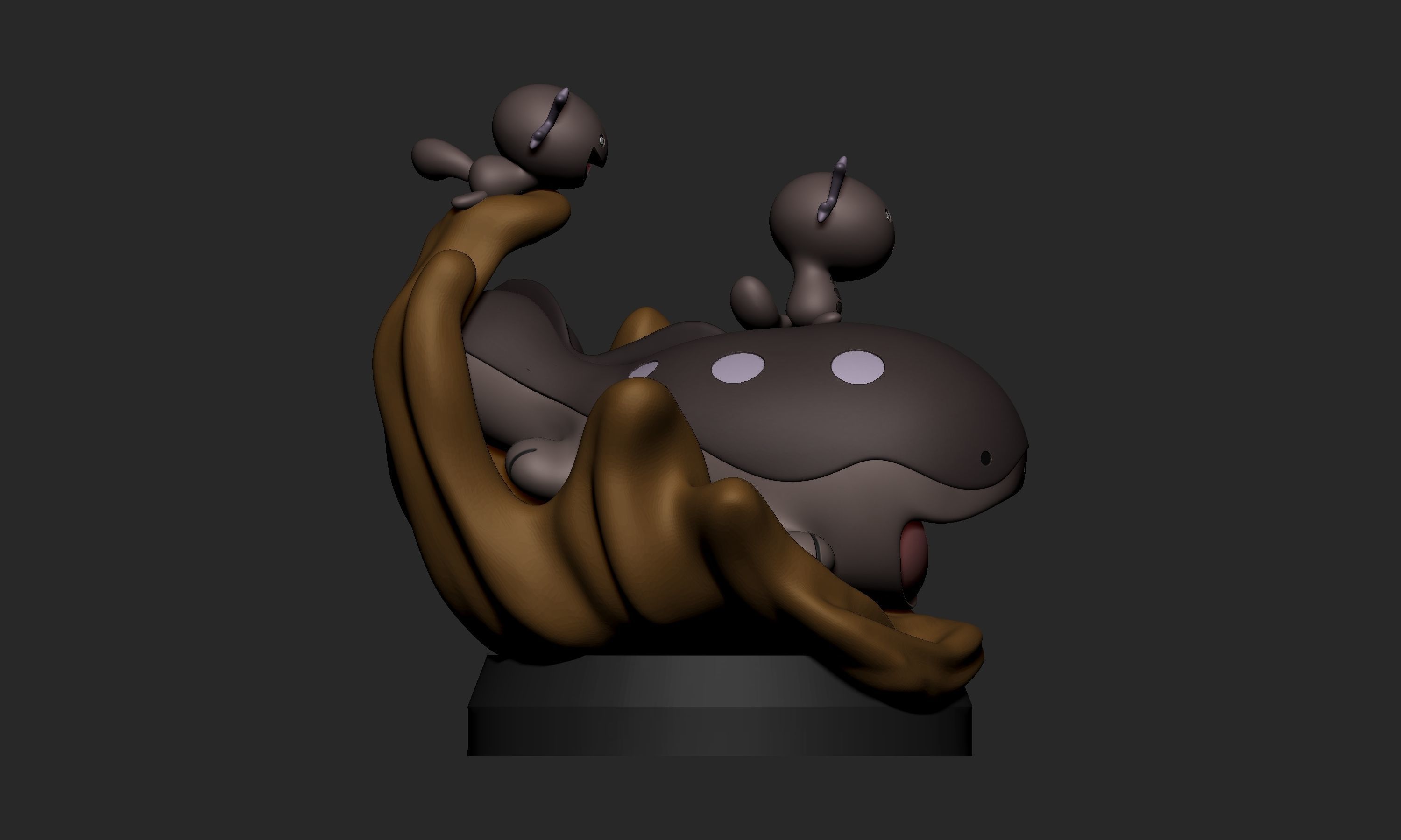 Pokemon - Clodsire Diorama with 2 poses 3D print model_10