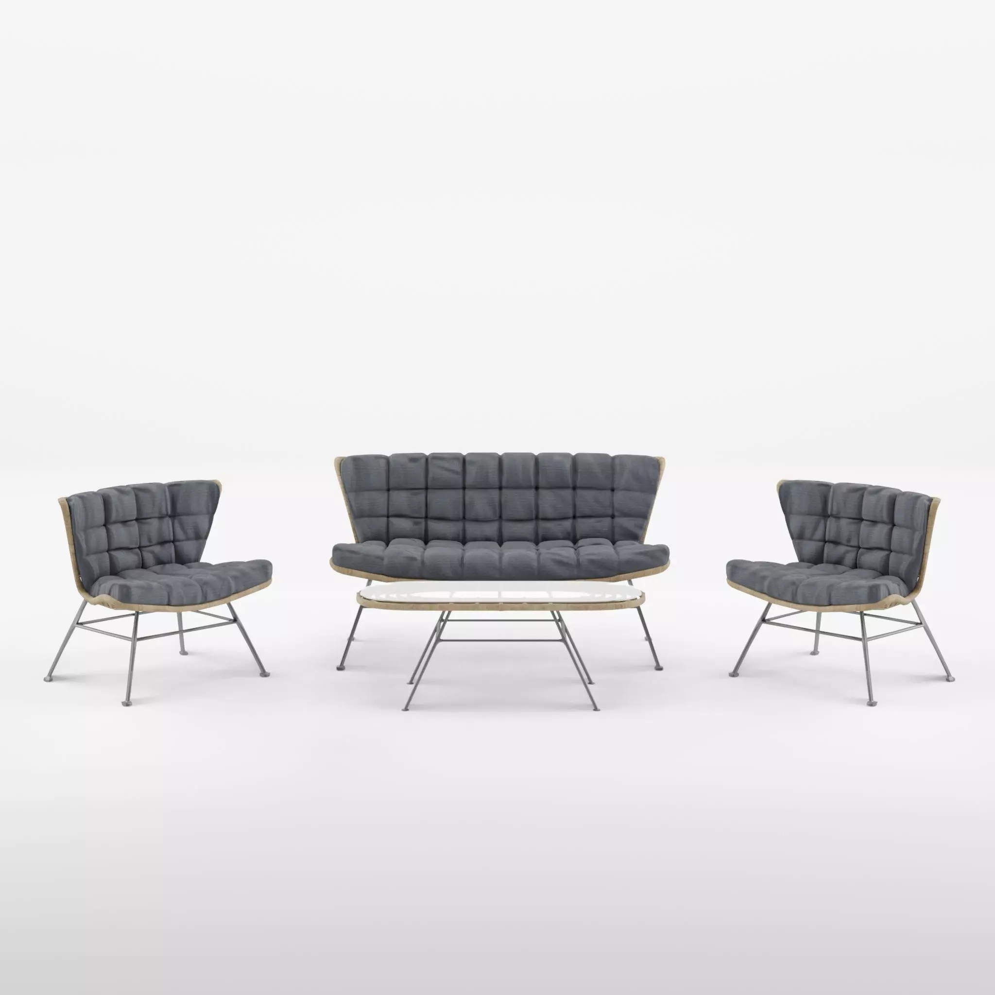 Melbourne Lounge Set 3D Model Low-poly 3D model