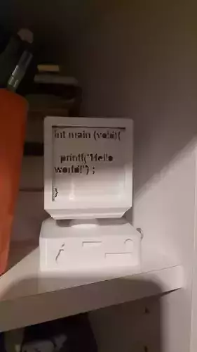 Old Computer  Hello World Code on Screen 3D print model