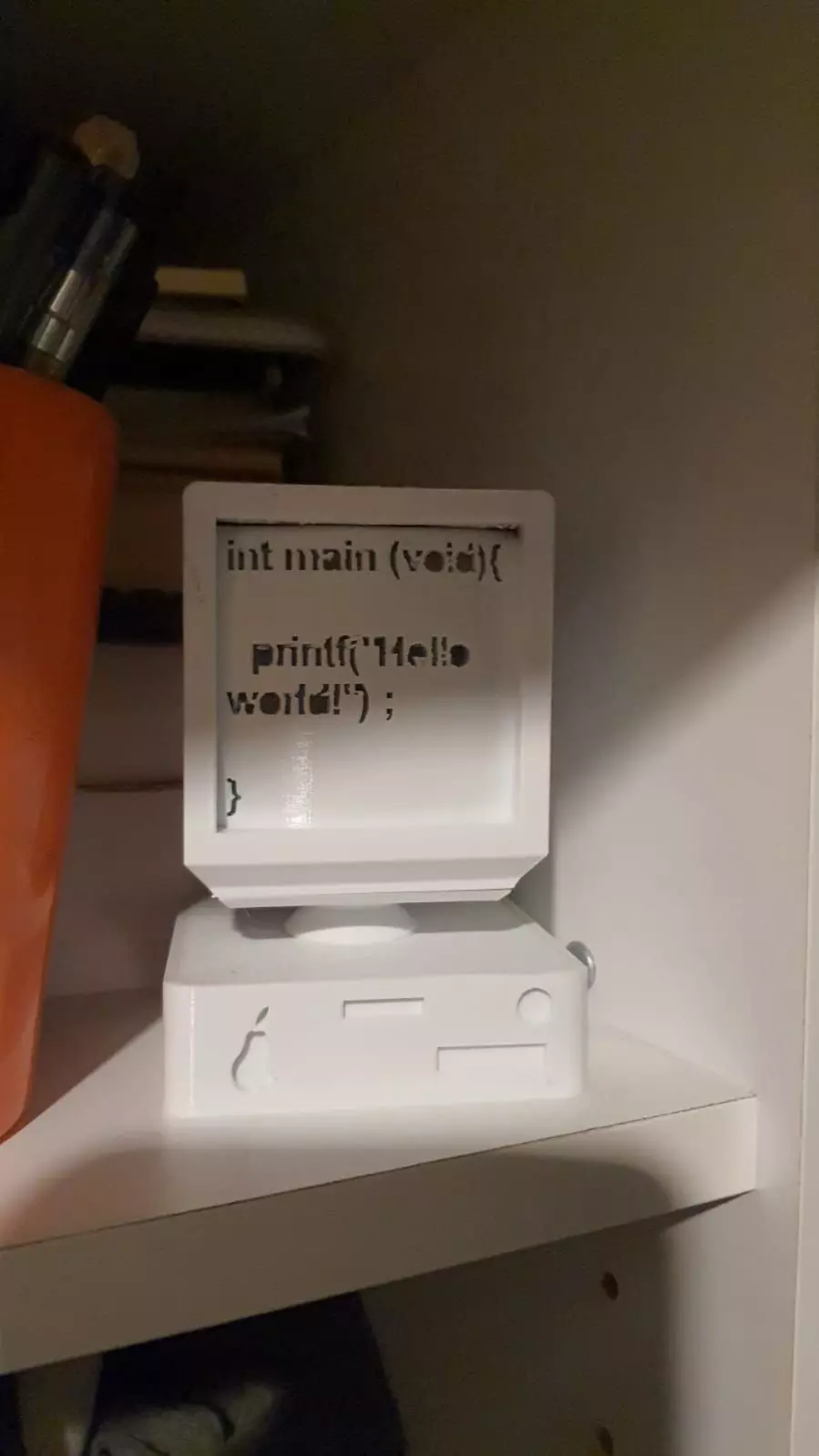 Old Computer  Hello World Code on Screen 3D print model_0