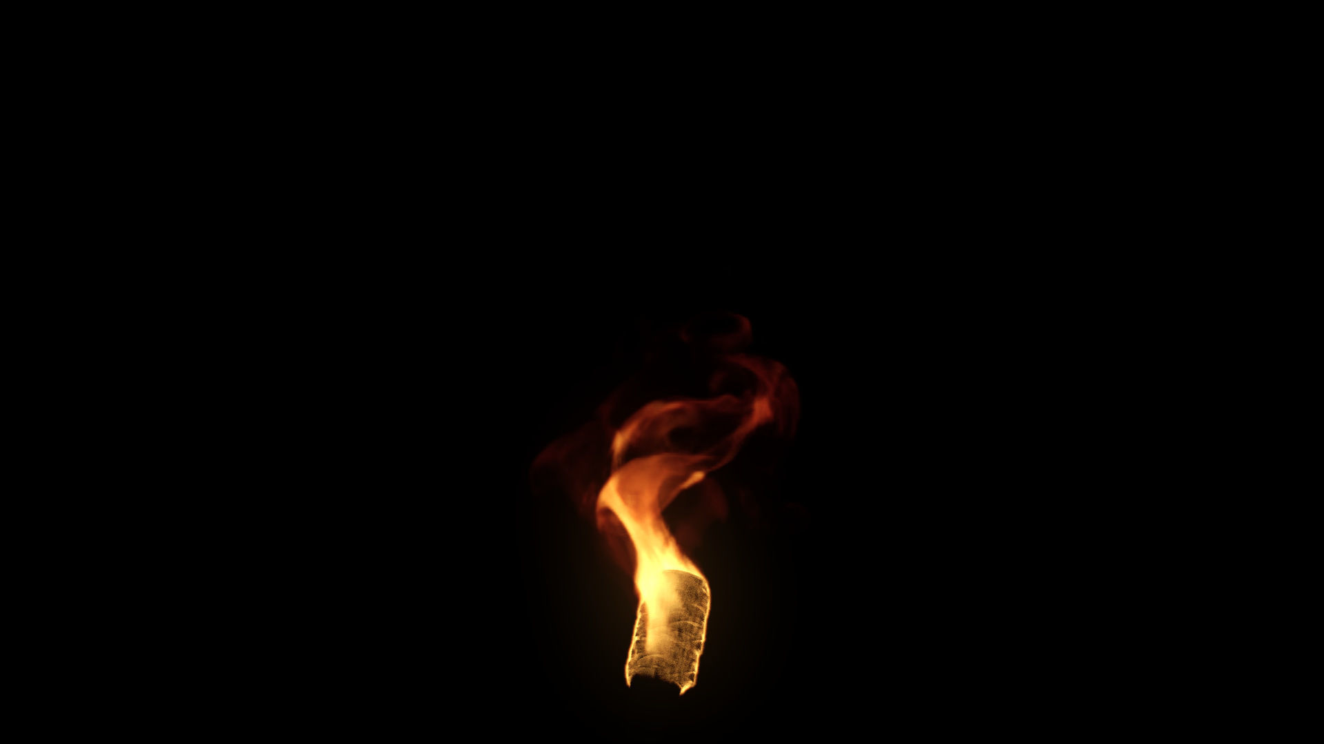 Fire Torch VDB 10s looping sequence  3D model_7