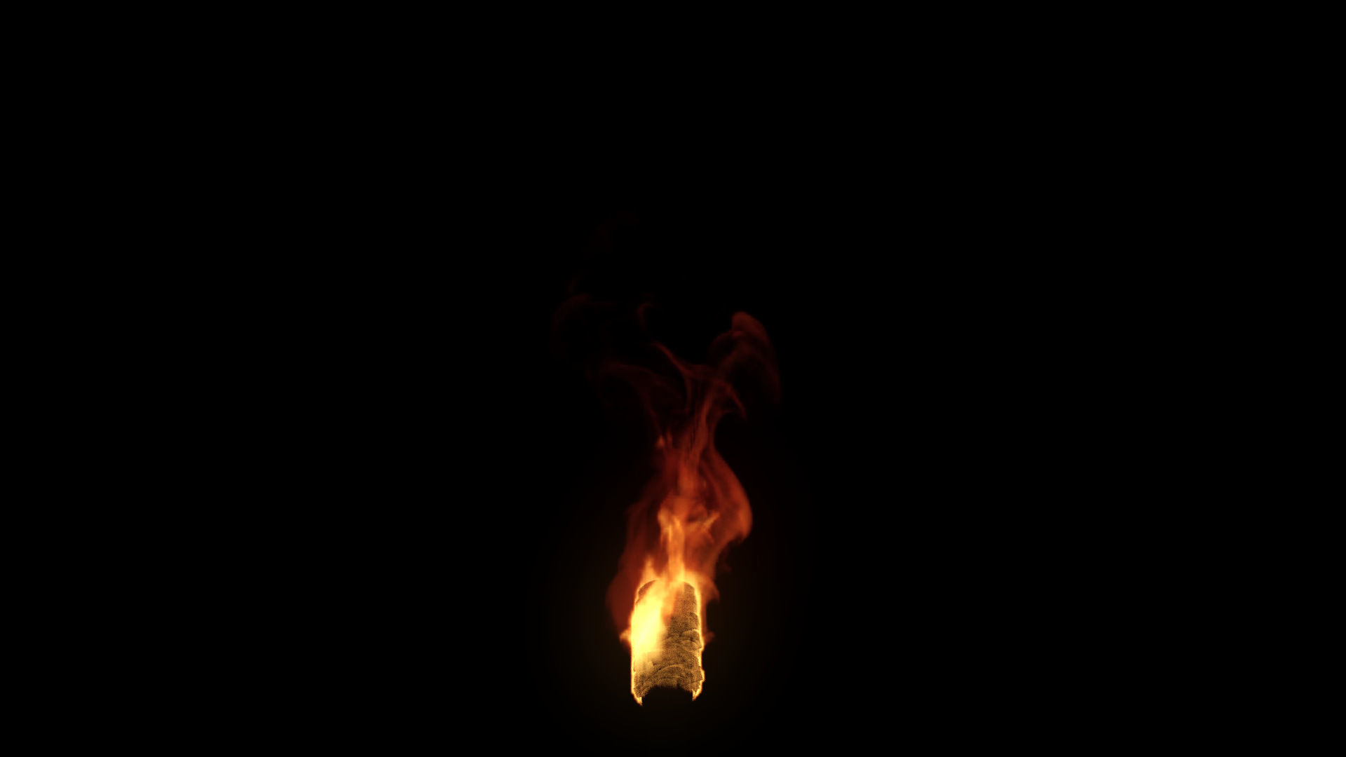 Fire Torch VDB 10s looping sequence  3D model_9