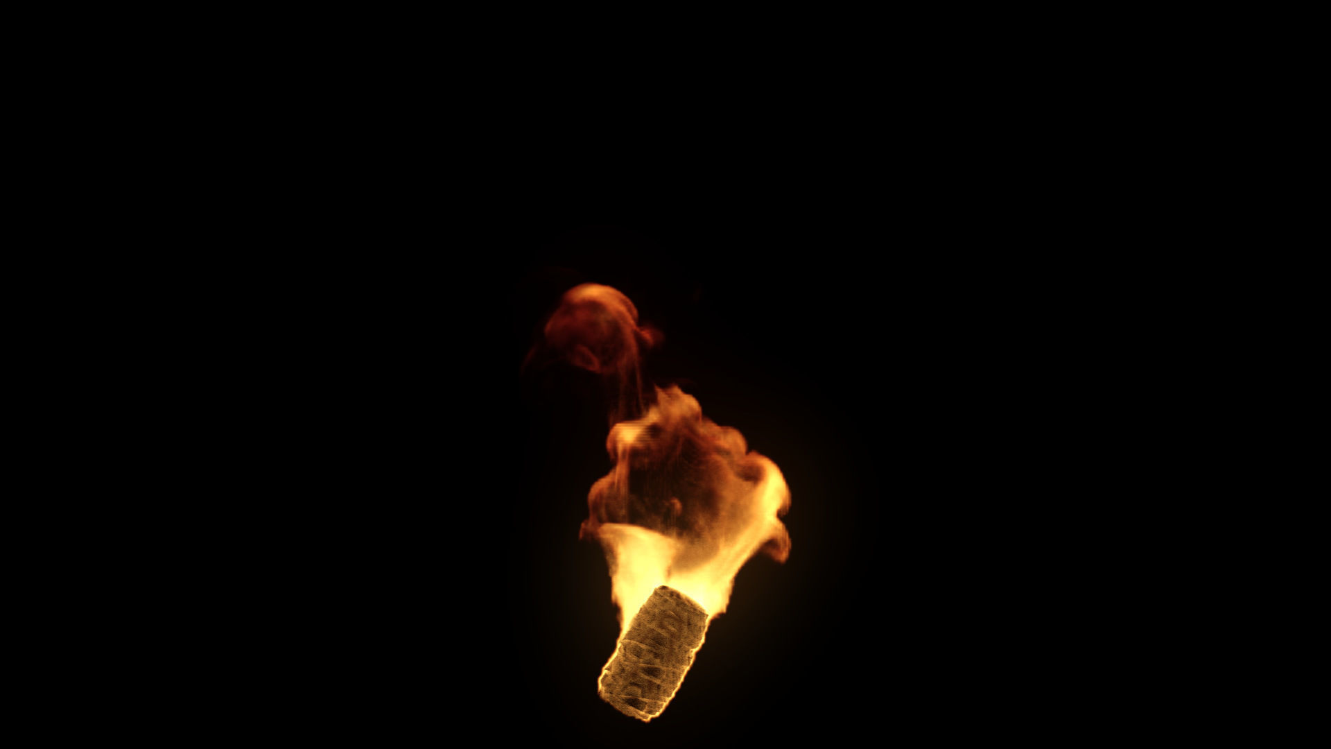 Fire Torch VDB 10s looping sequence  3D model_2
