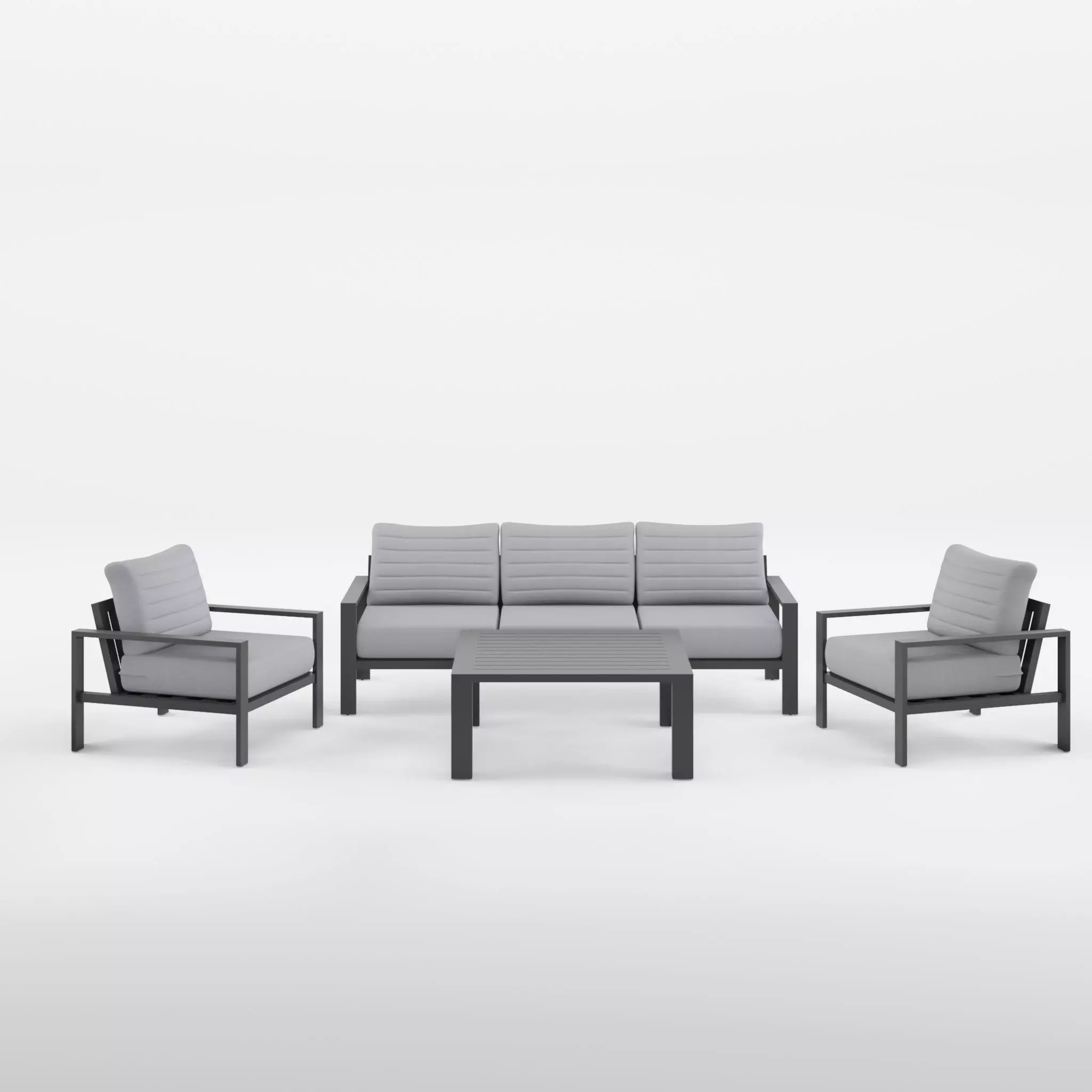 Port Royal Sofa Set  Low-poly 3D model_0