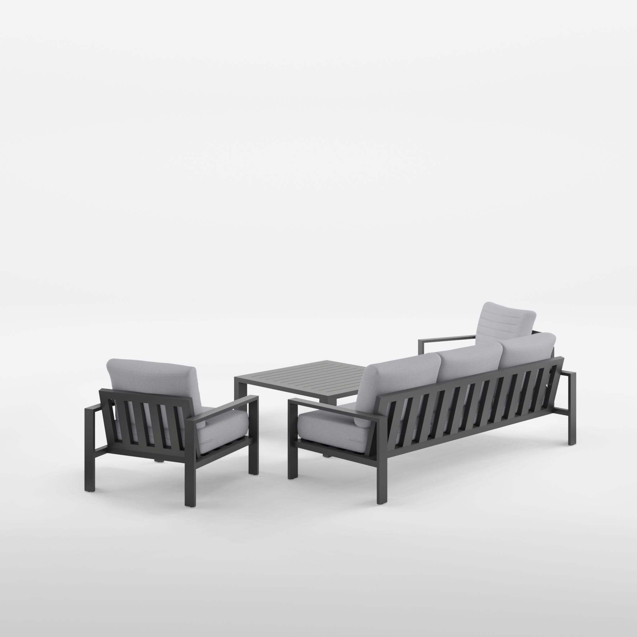 Port Royal Sofa Set  Low-poly 3D model_2