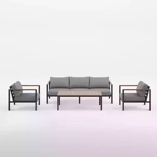 New York Sofa Set 3D Model Low-poly 3D model