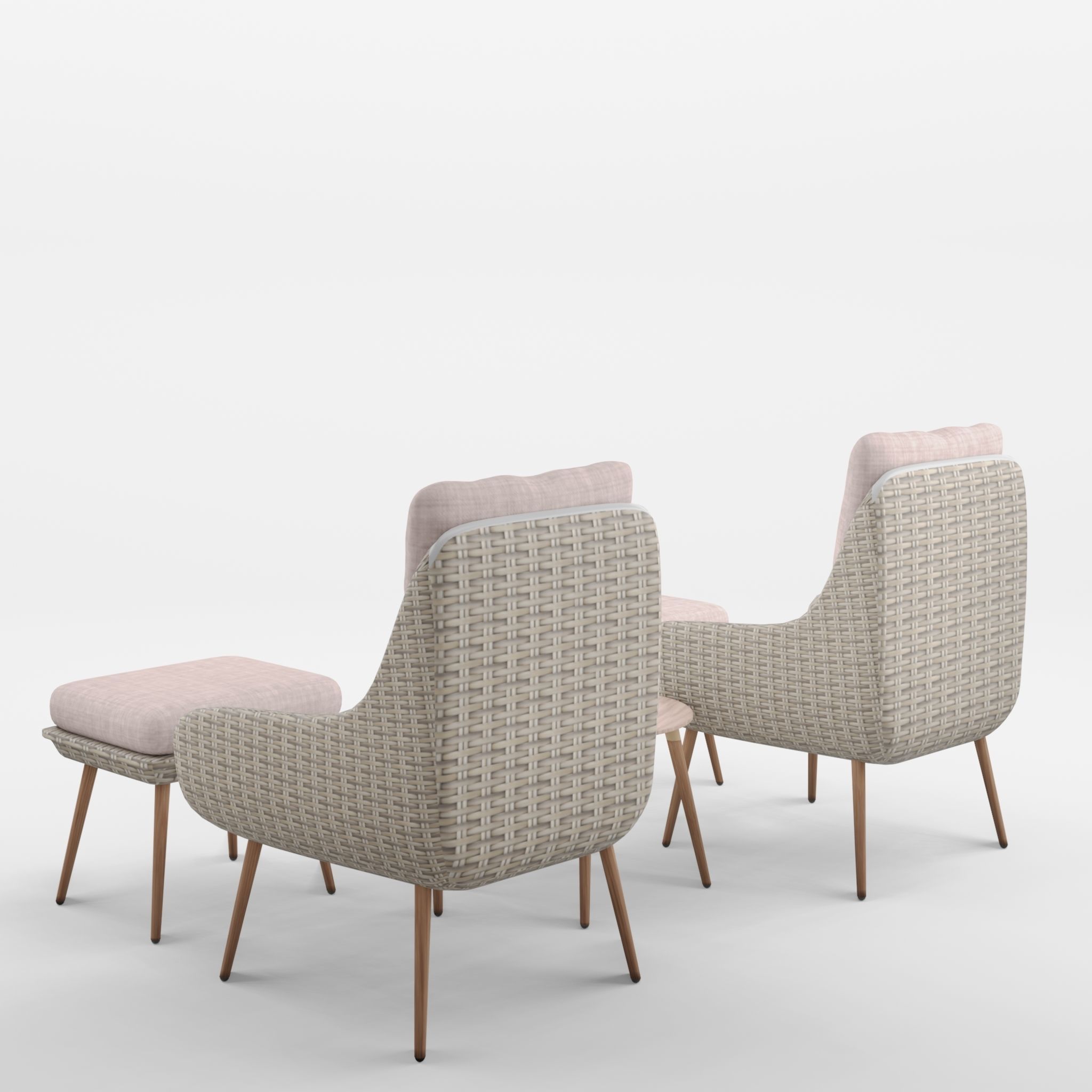Nyborg Duo Lounge Set 3D Model Low-poly 3D model_2
