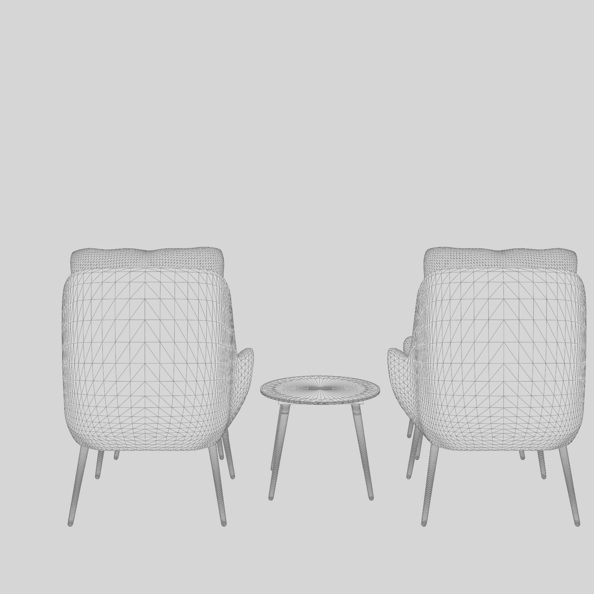 Nyborg Duo Lounge Set 3D Model Low-poly 3D model_4