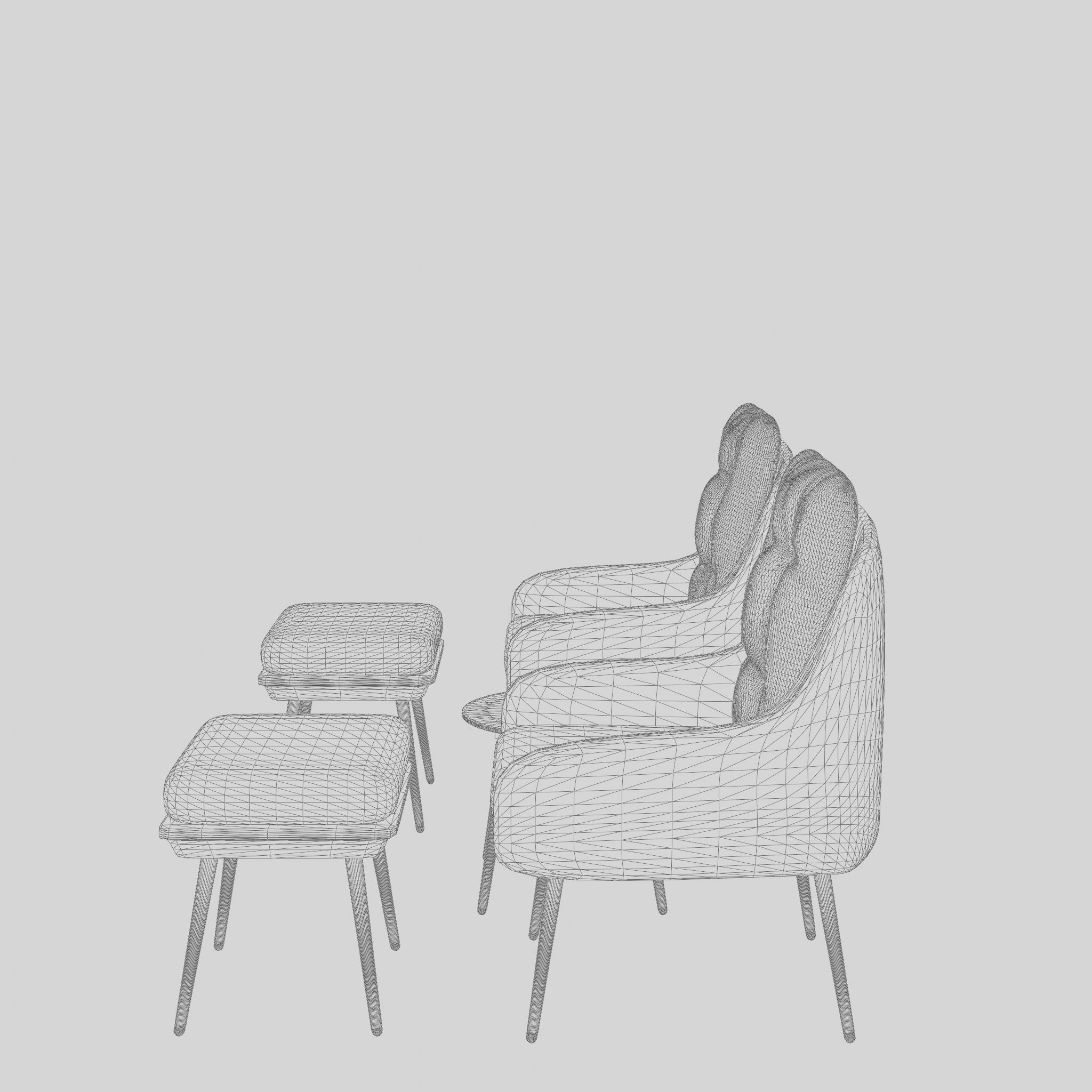 Nyborg Duo Lounge Set 3D Model Low-poly 3D model_6