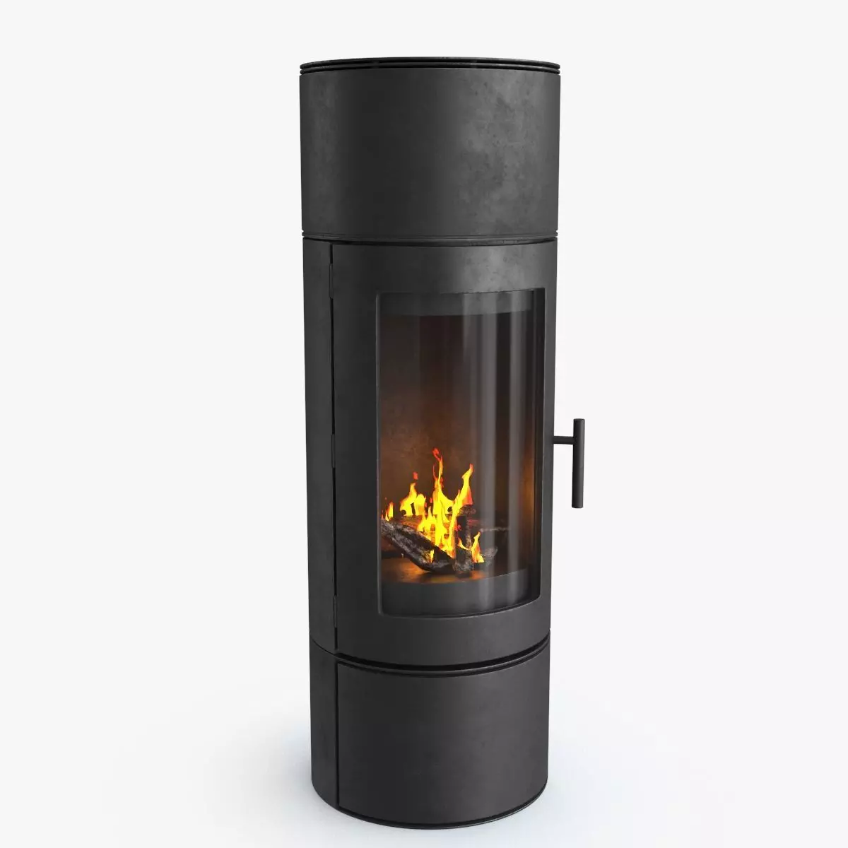 Fireplace v2 Low-poly 3D model_0