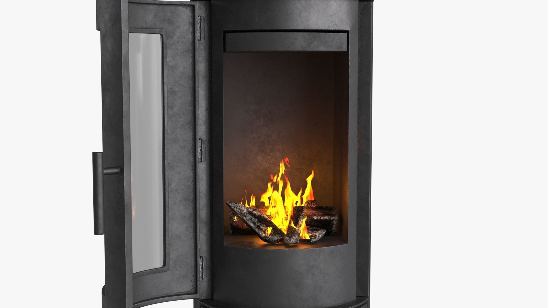 Fireplace v2 Low-poly 3D model_16