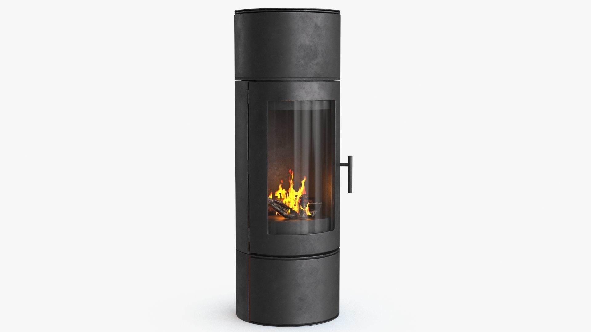 Fireplace v2 Low-poly 3D model_4