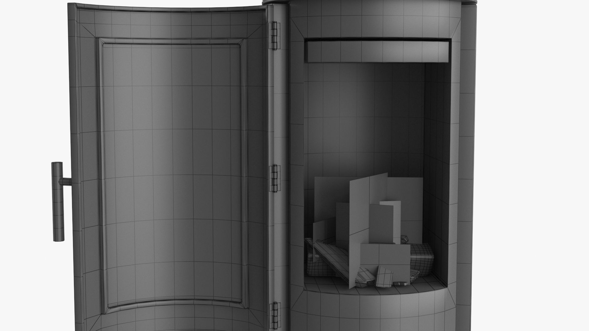 Fireplace v2 Low-poly 3D model_19