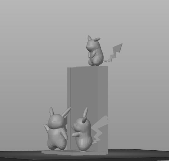 Pikachu TCG frame for card 3D print model_2