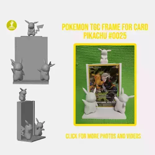 Pikachu TCG frame for card 3D print model