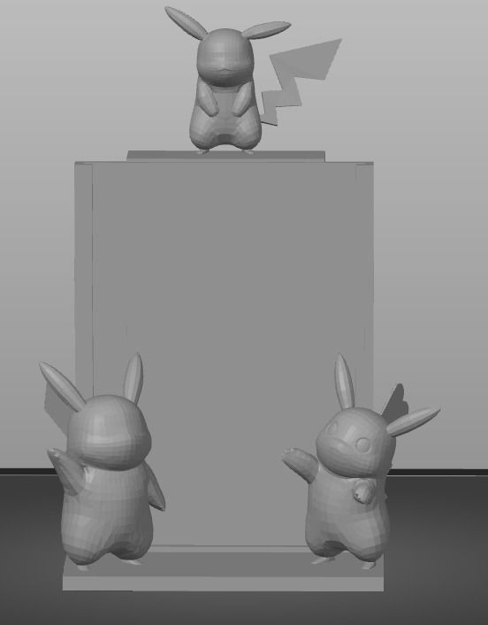 Pikachu TCG frame for card 3D print model_1