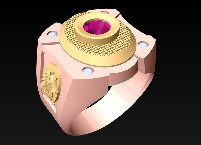 Horse Rings - Mens Rings - N579 3D print model