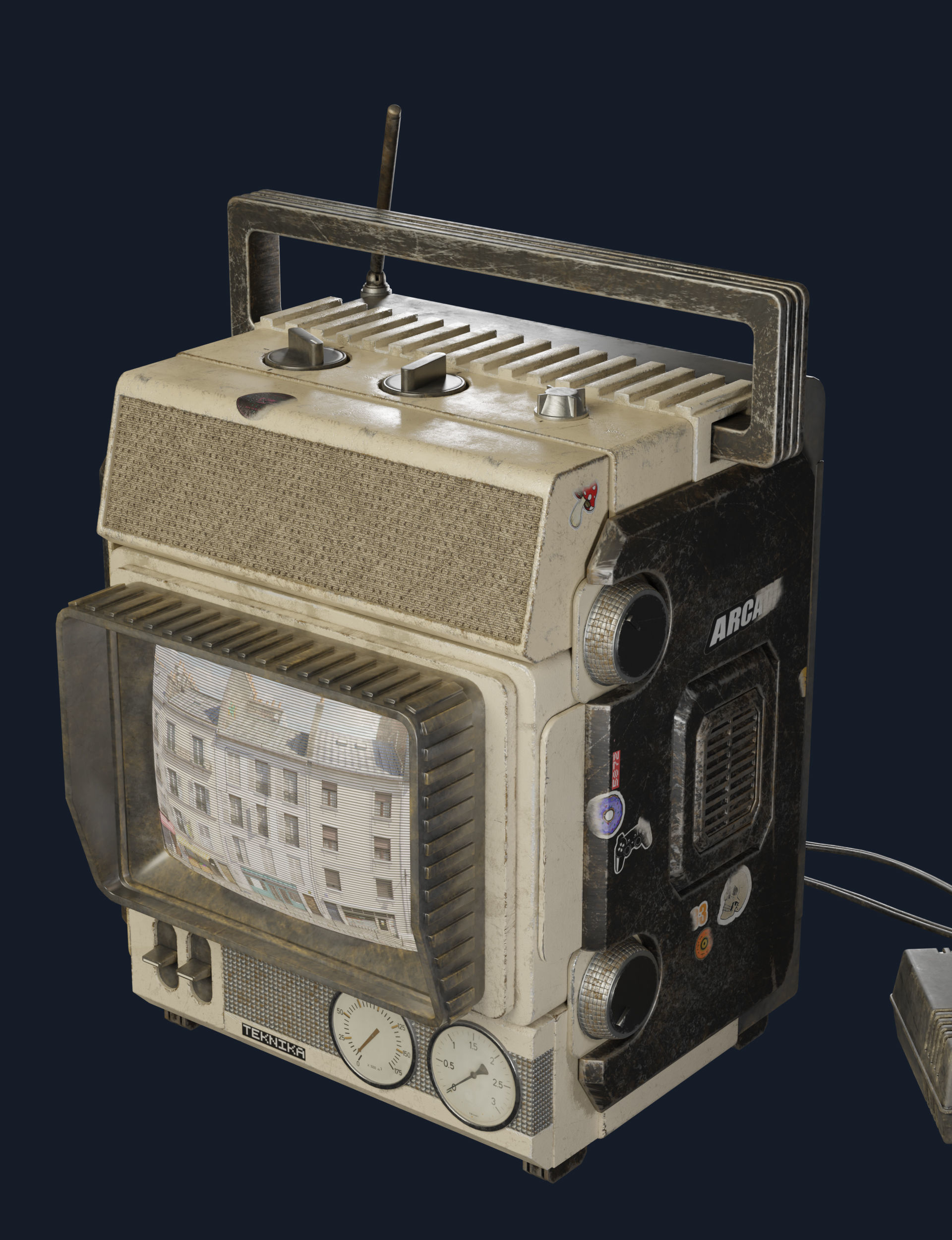 Retro Tv 3D model_2