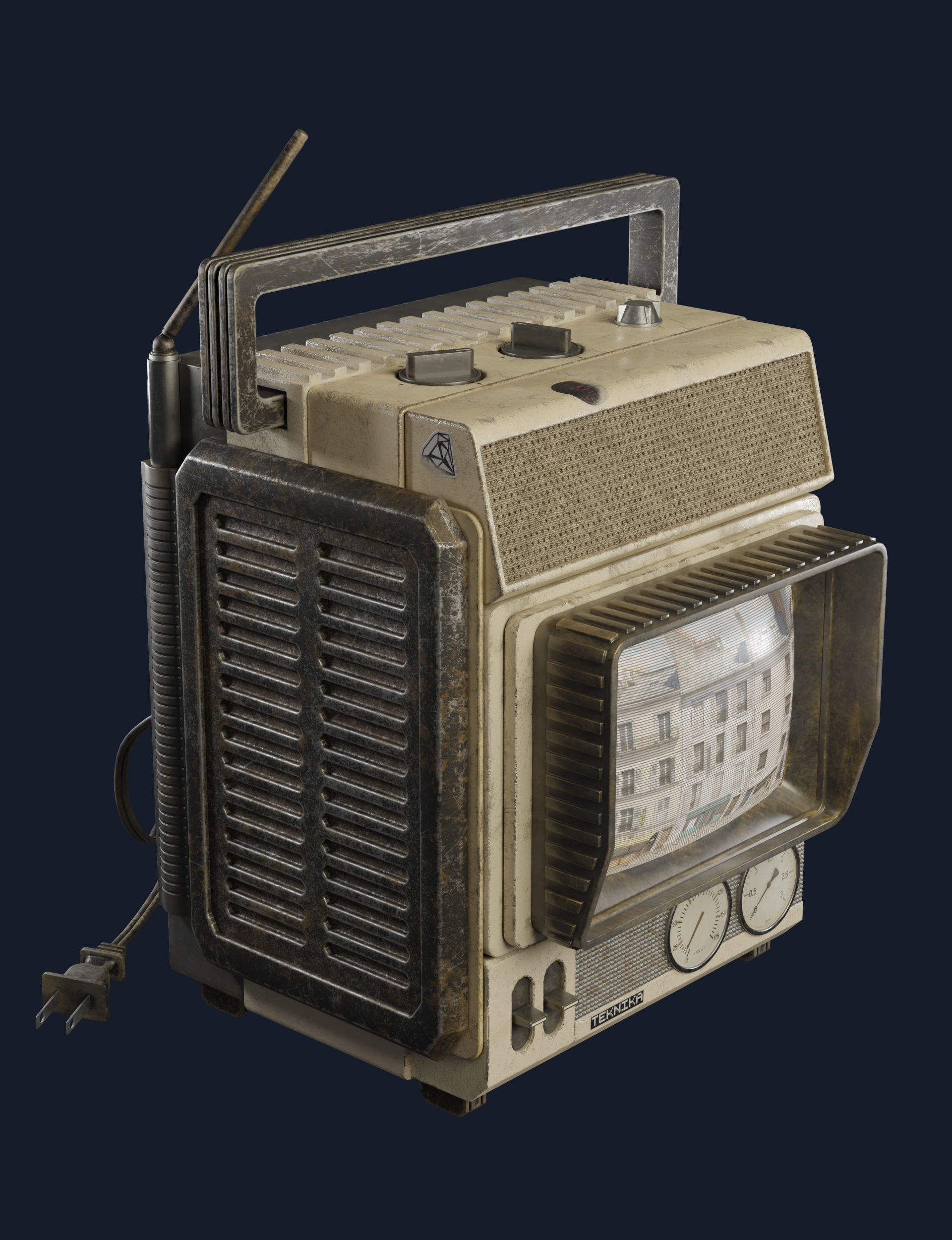 Retro Tv 3D model_3