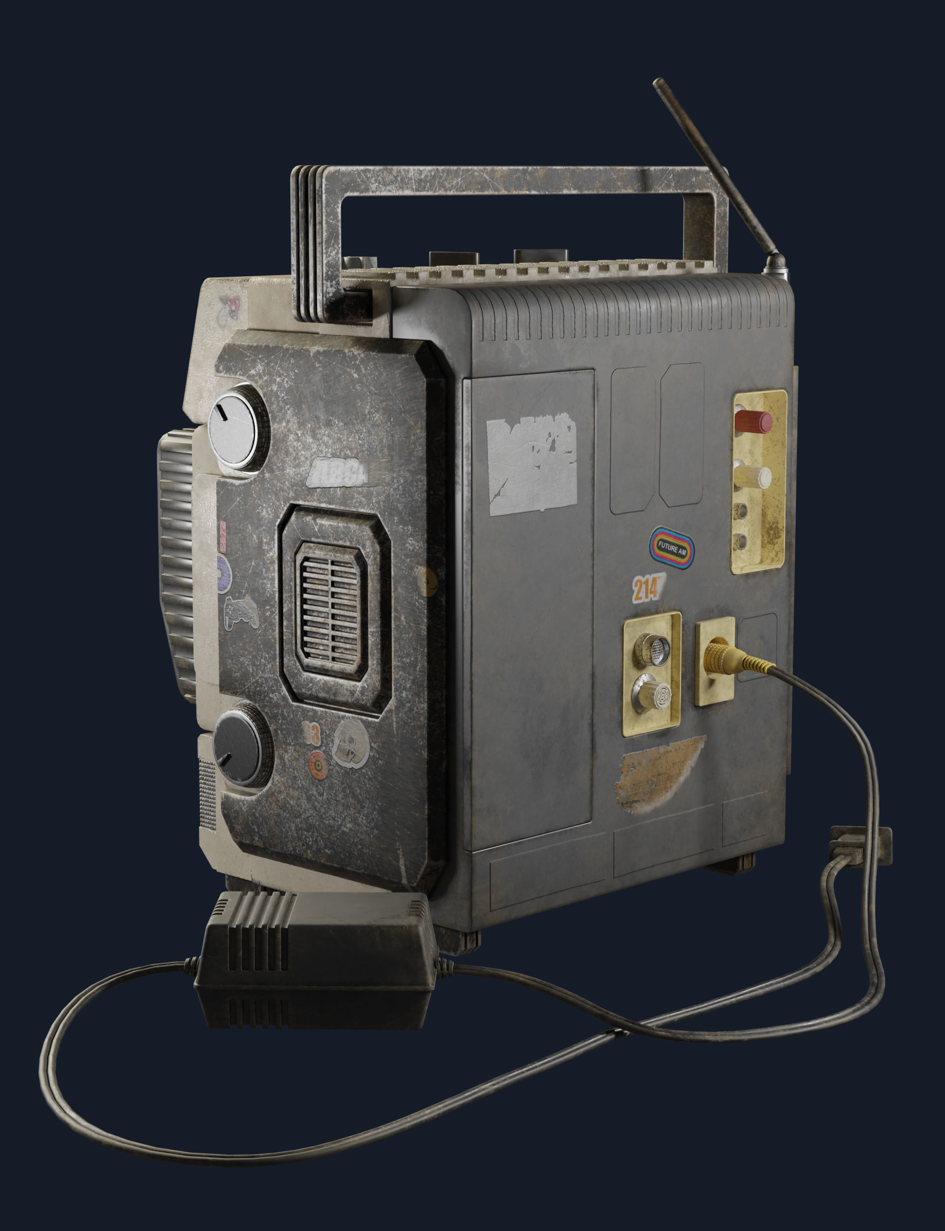 Retro Tv 3D model_6