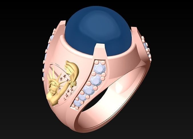 Liberties Ring - Oval rings - N380 3D print model