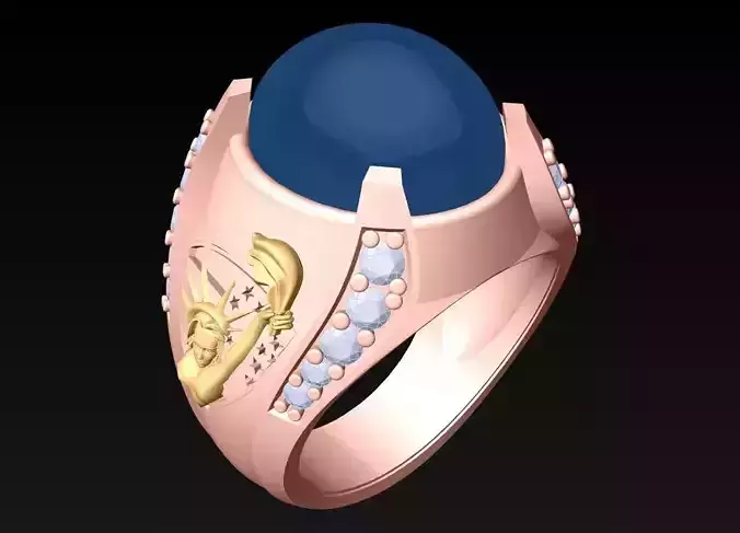 Liberties Ring - Oval rings - N380 3D print model