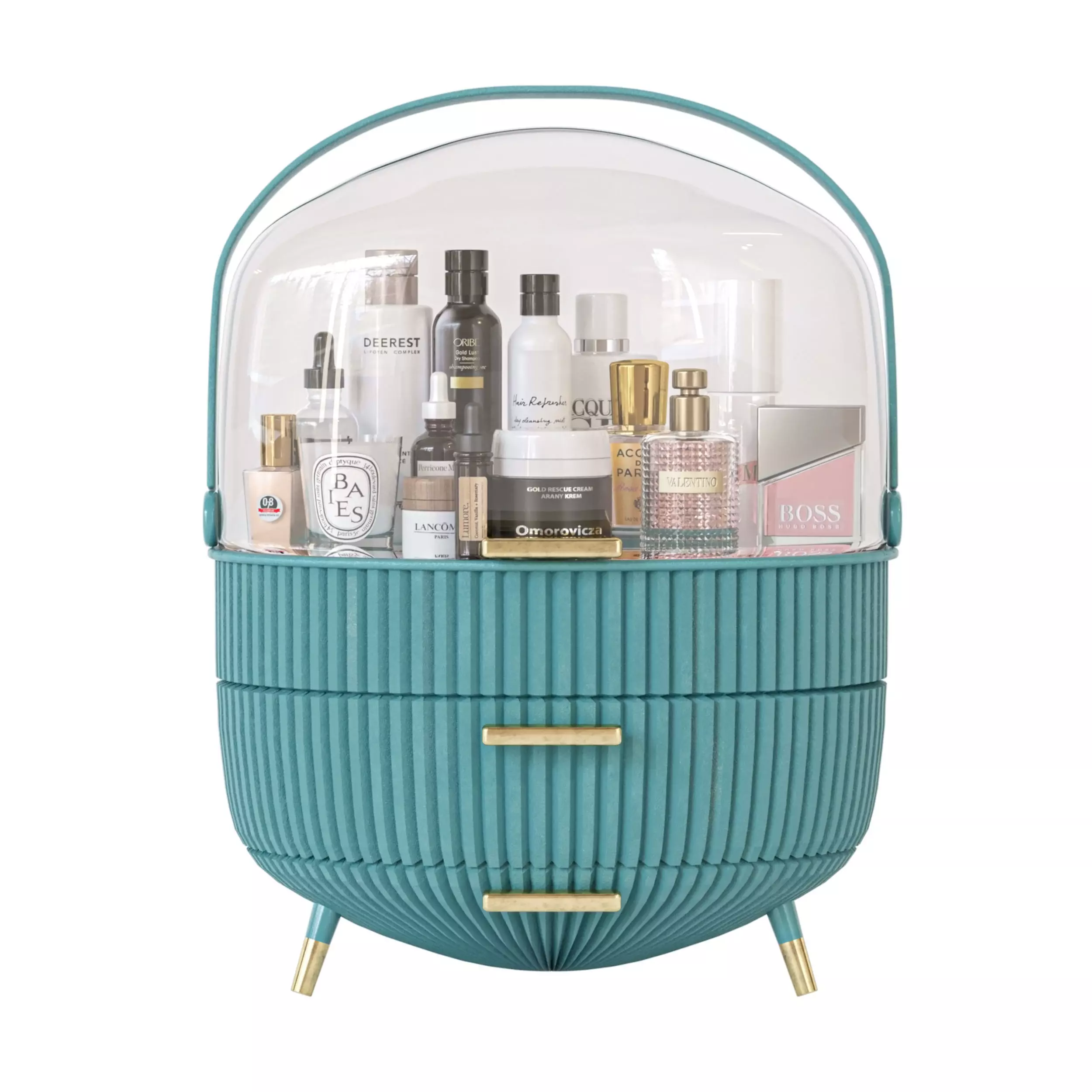 Decorative table with cosmetics 3D model_0