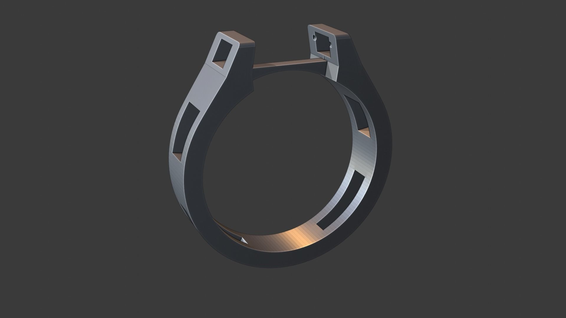 Ring with diamonds  3D print model_4