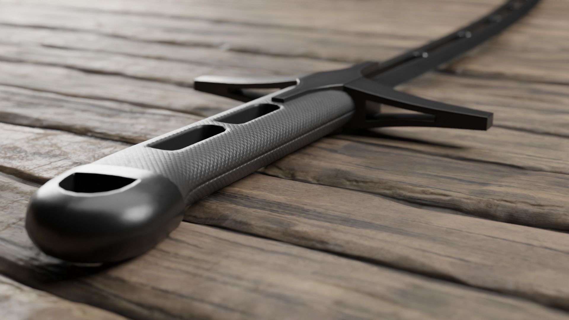 Saber sci fi Low-poly 3D model_6