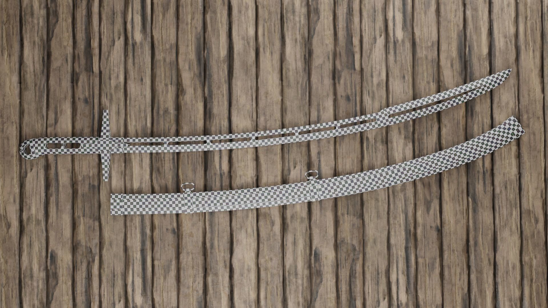 Saber sci fi Low-poly 3D model_14