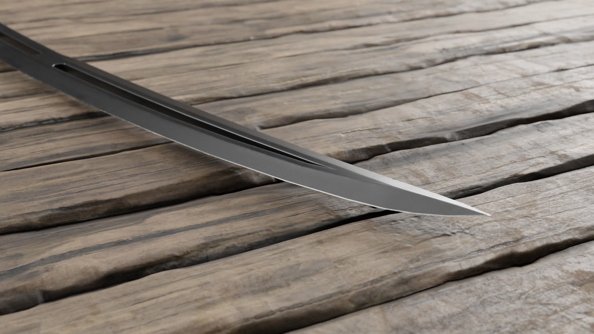 Saber sci fi Low-poly 3D model_7