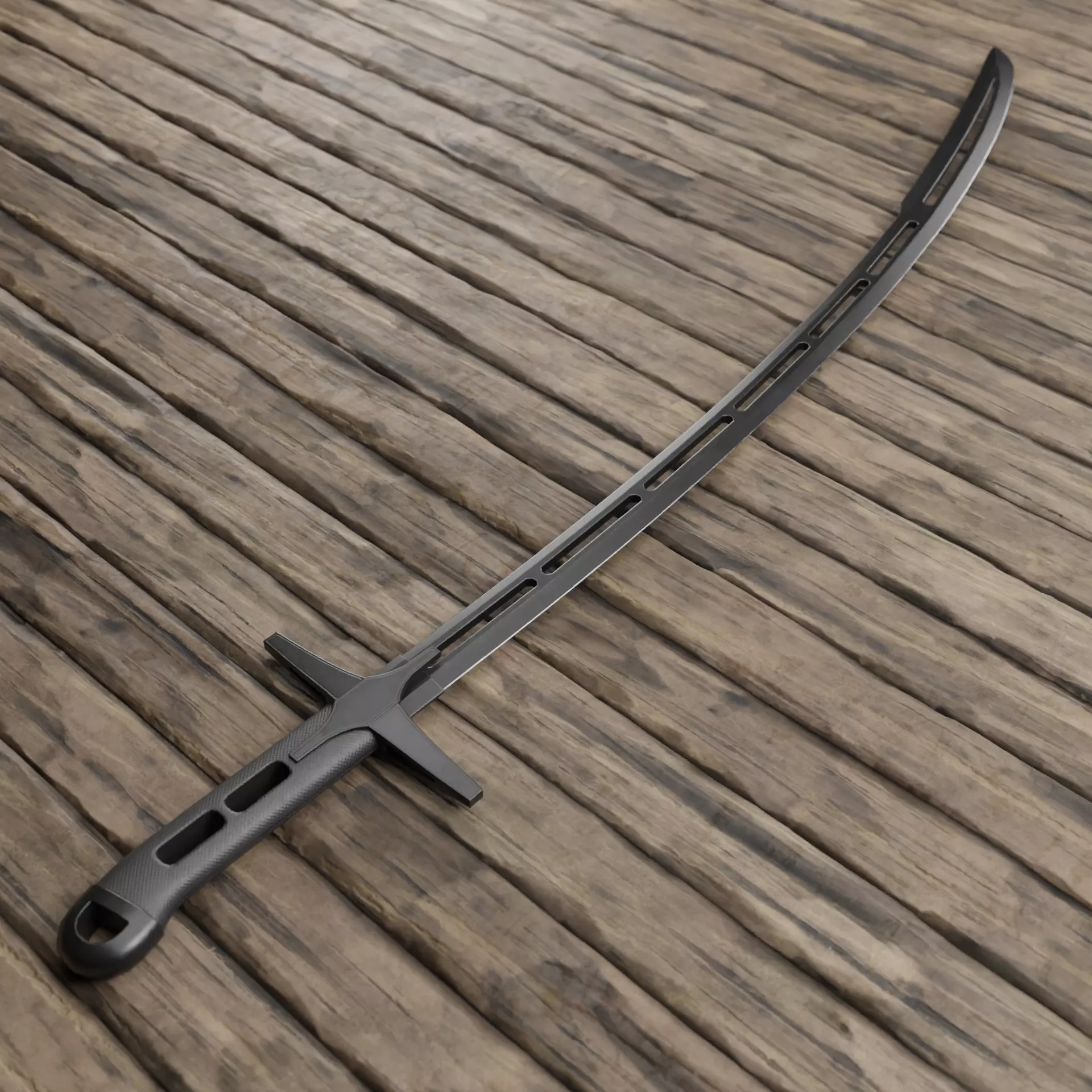 Saber sci fi Low-poly 3D model_0