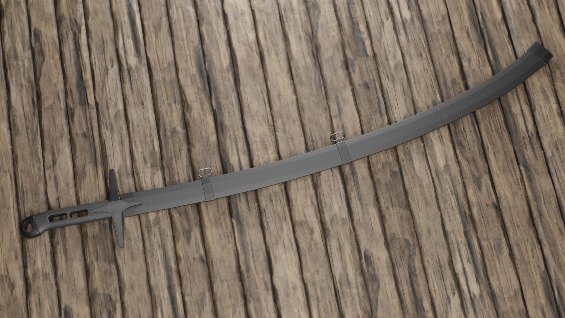 Saber sci fi Low-poly 3D model_9