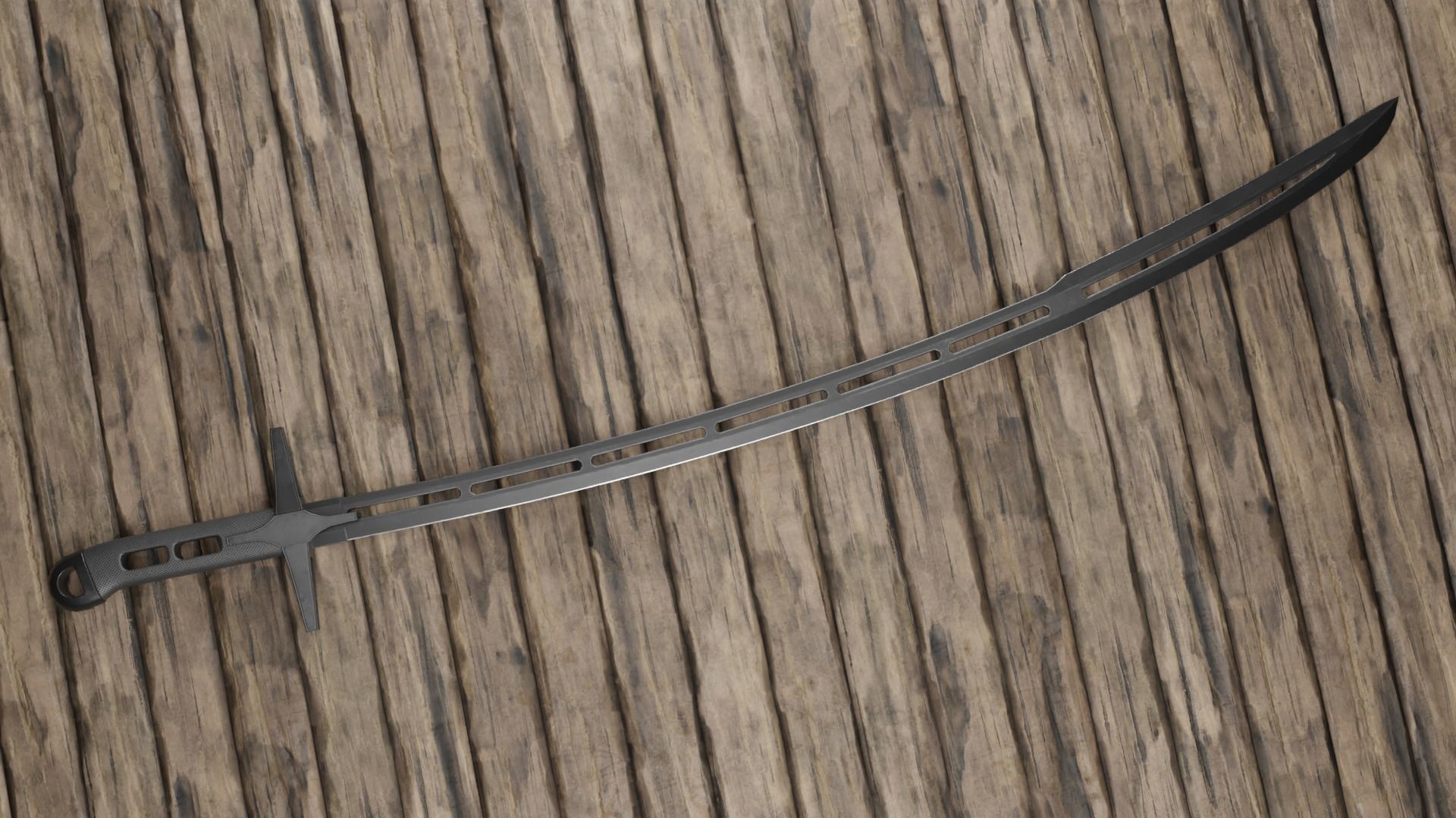 Saber sci fi Low-poly 3D model_3