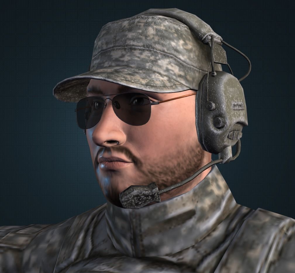 Army Soldier 3D Gaming Character with Pro Rifle Pack Animation Low-poly 3D model_4