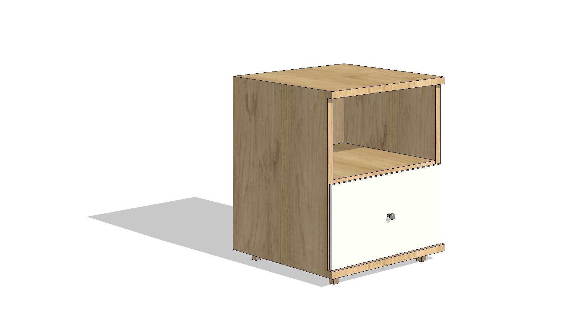 Bedside Table Night Stand 3D model_2