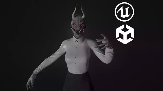 Monster Girl Low-poly 3D model