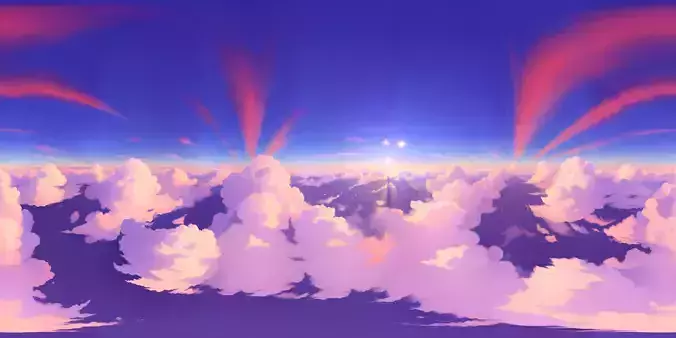 Skybox Light Blue Sky Free 3D model