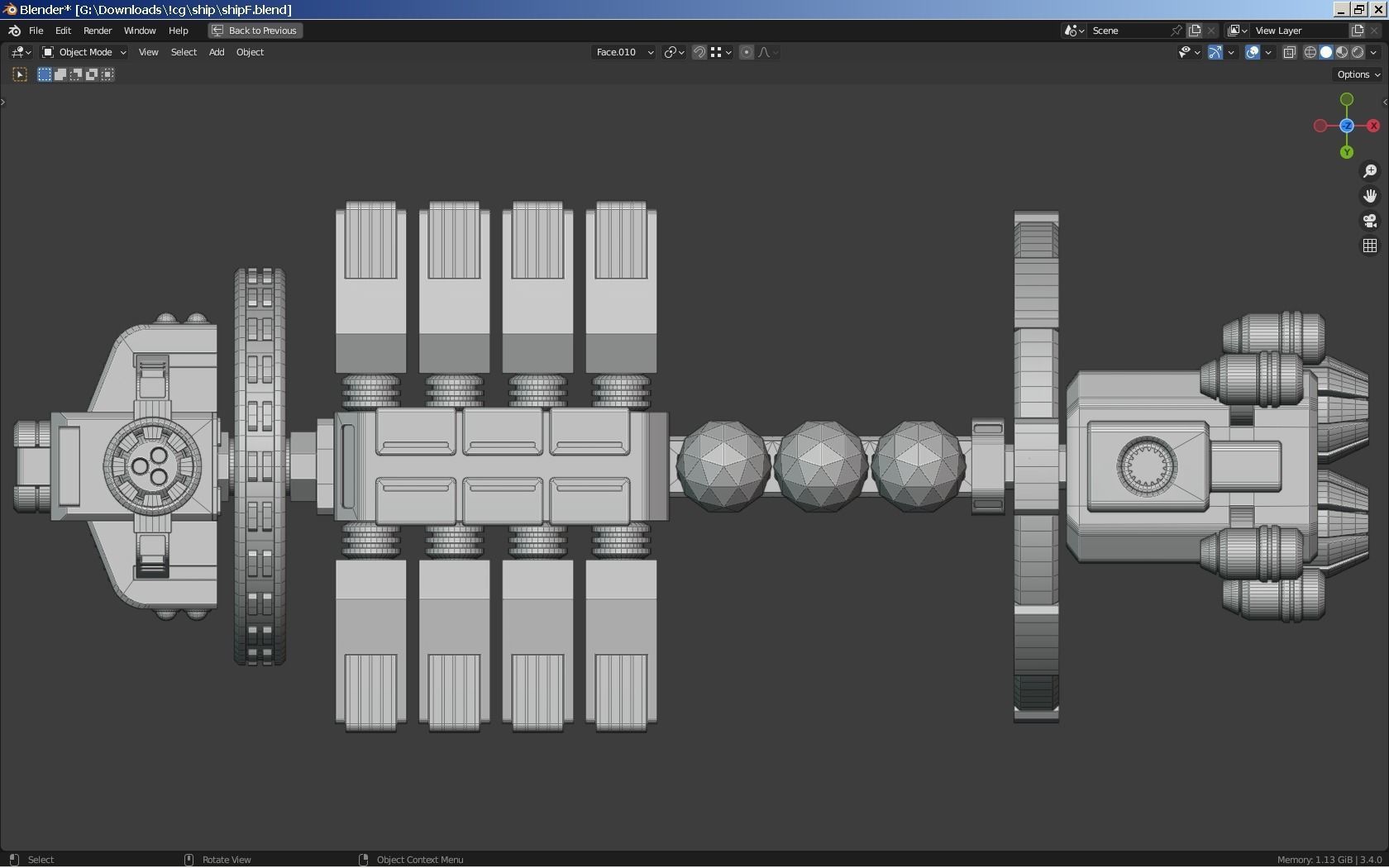 Sci-Fi Spaceship 3D model_12